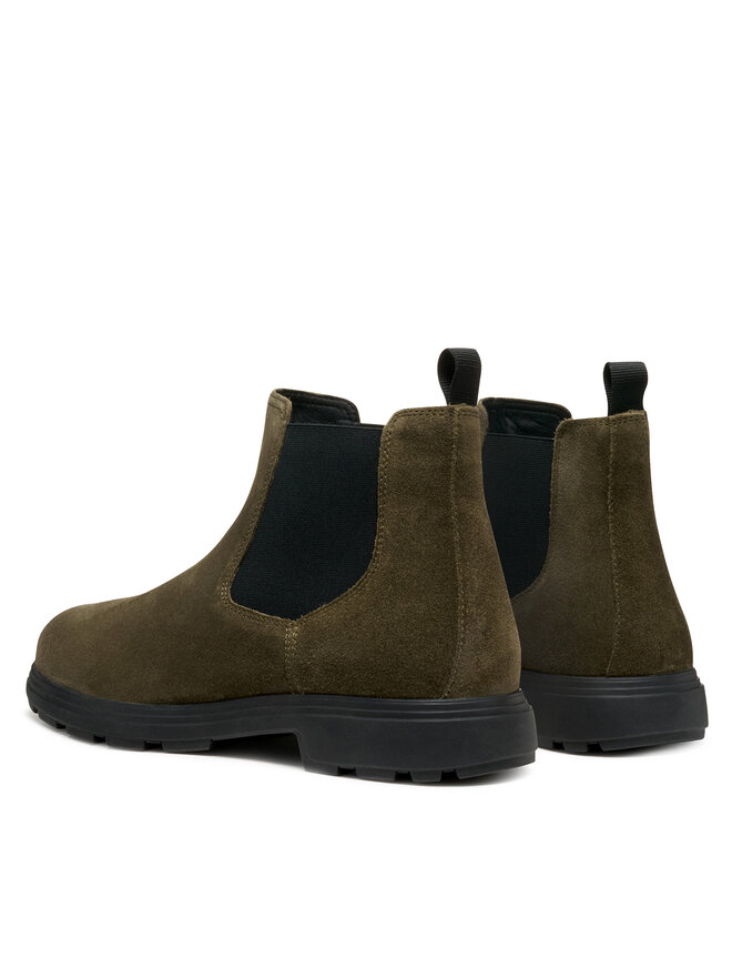 Geox Kotníková obuv s elastickým prvkem Geox U Meiern U56LZA 00023 C3009 Khaki