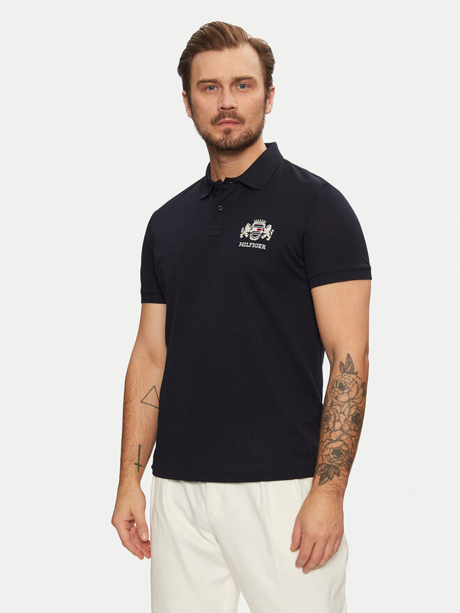 Tommy Hilfiger Tommy Hilfiger Pólóing Icon Graphic MW0MW37516 Sötétkék Regular Fit