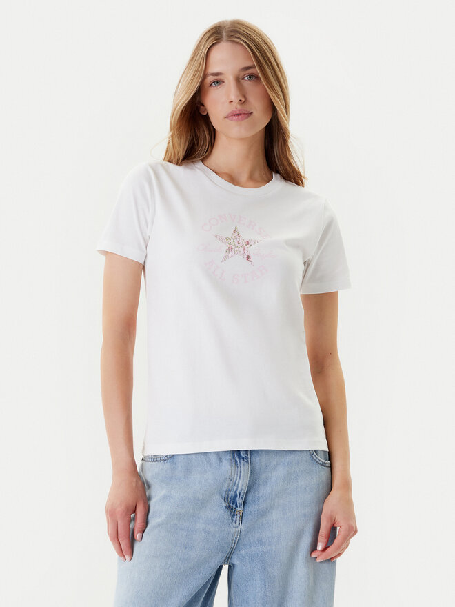 Converse Converse Camiseta Floral Chuck Taylor 10027751-A01 Blanco Regular Fit