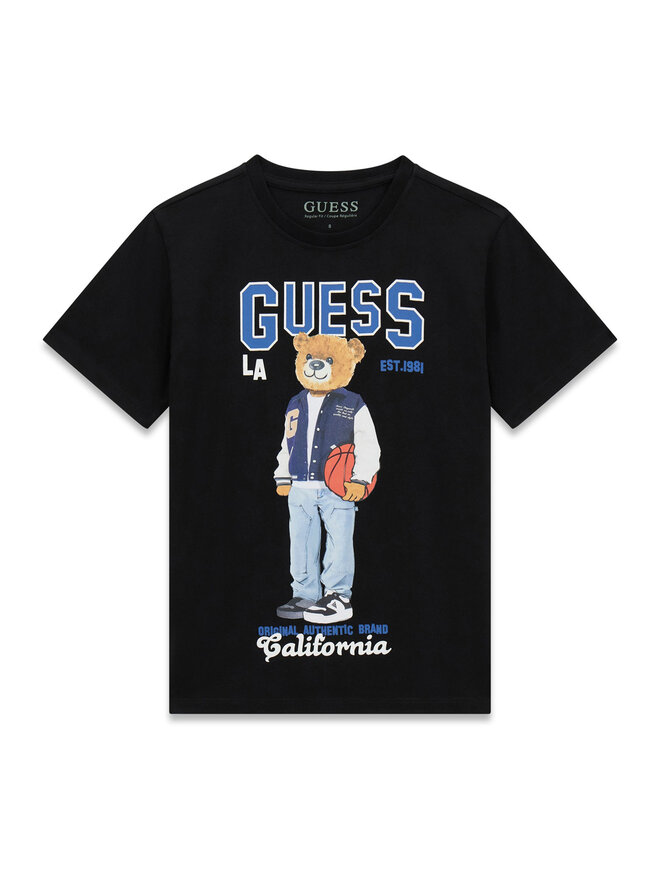 Guess Guess Футболка L6YI19 K3750 Чорний Regular Fit