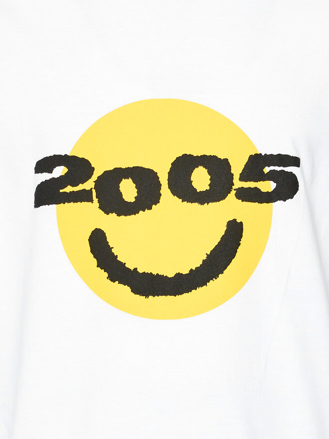 2005 2005 Футболка Unisex Smiley Білий Regular Fit