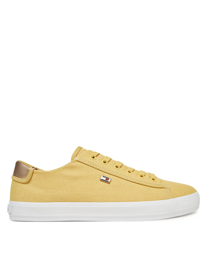 Tommy Hilfiger Tenisówki Tommy Hilfiger Vulc Canvas Lace Up Sneaker FW0FW08647 Żółty