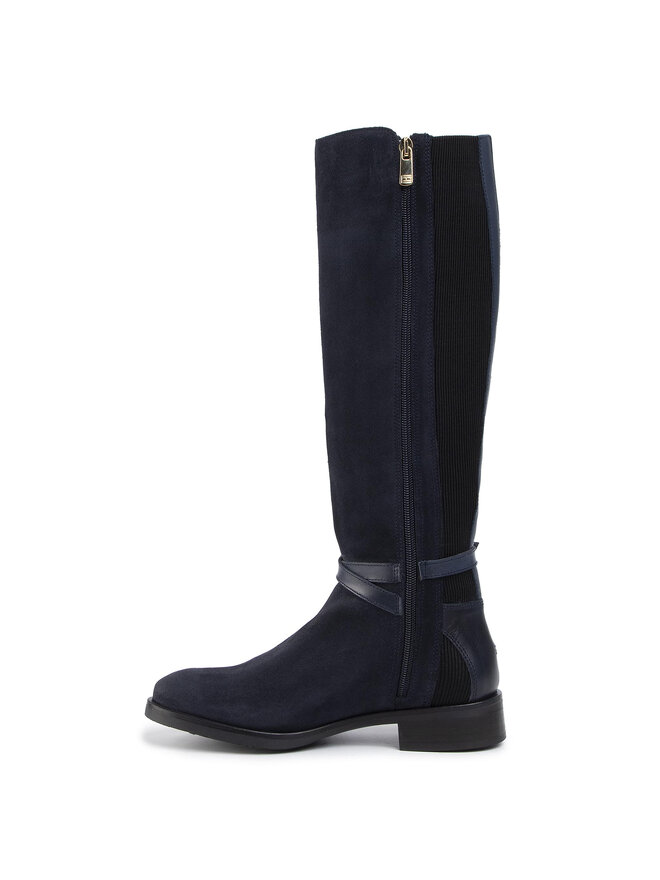 Tommy Hilfiger Csizma Tommy Hilfiger Hardware Mix Longboot FW0FW04282 Sötétkék
