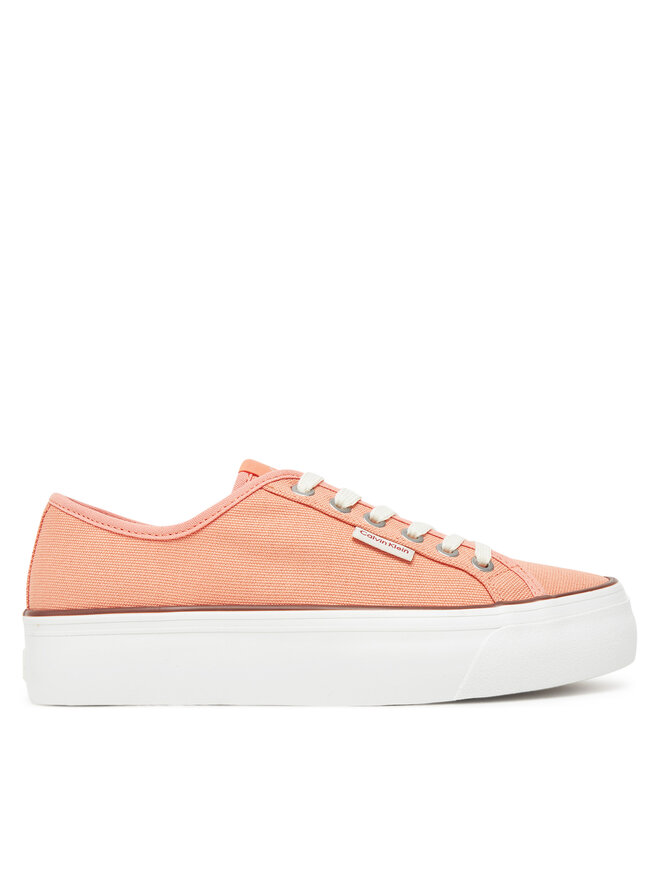 Calvin Klein Jeans Πάνινα παπούτσια Calvin Klein Jeans Vulc Flatform Ctn Logo Tag YW0YW01838 Πορτοκαλί