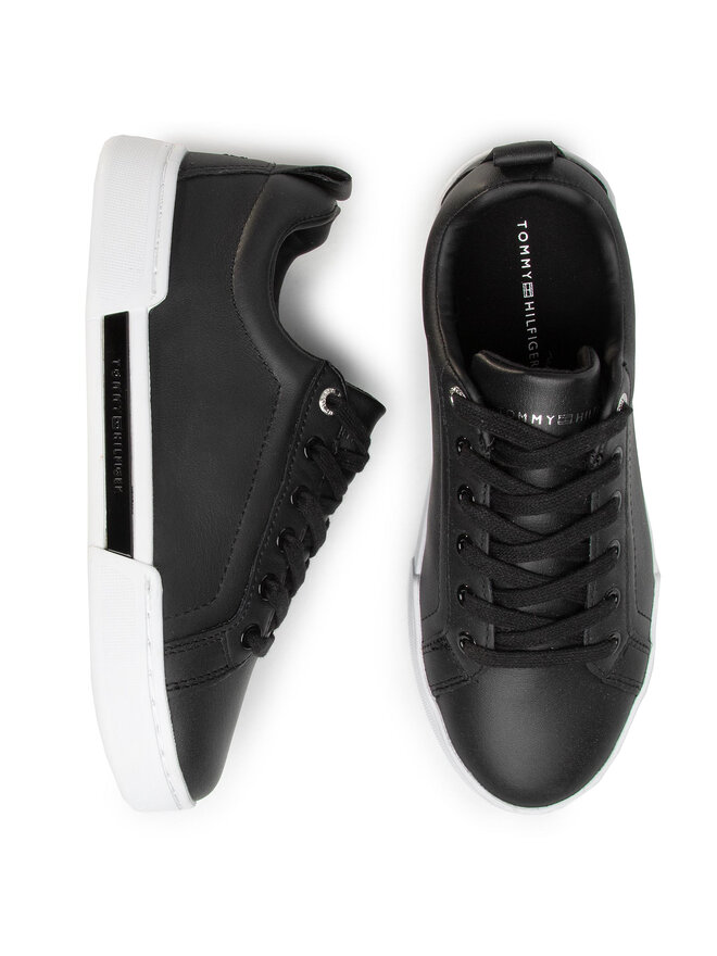 Sneakers Tommy Hilfiger Branded Outsole Metallic Sneaker FW0FW04707 Schwarz eschuhe