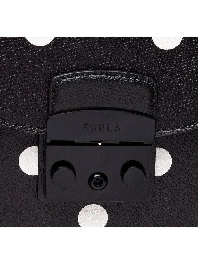 Furla Handtasche Furla Metropolis Mini Crossbody Round BAJTEP0-AX0766-TYY00-9-012-20-BG-B Schwarz