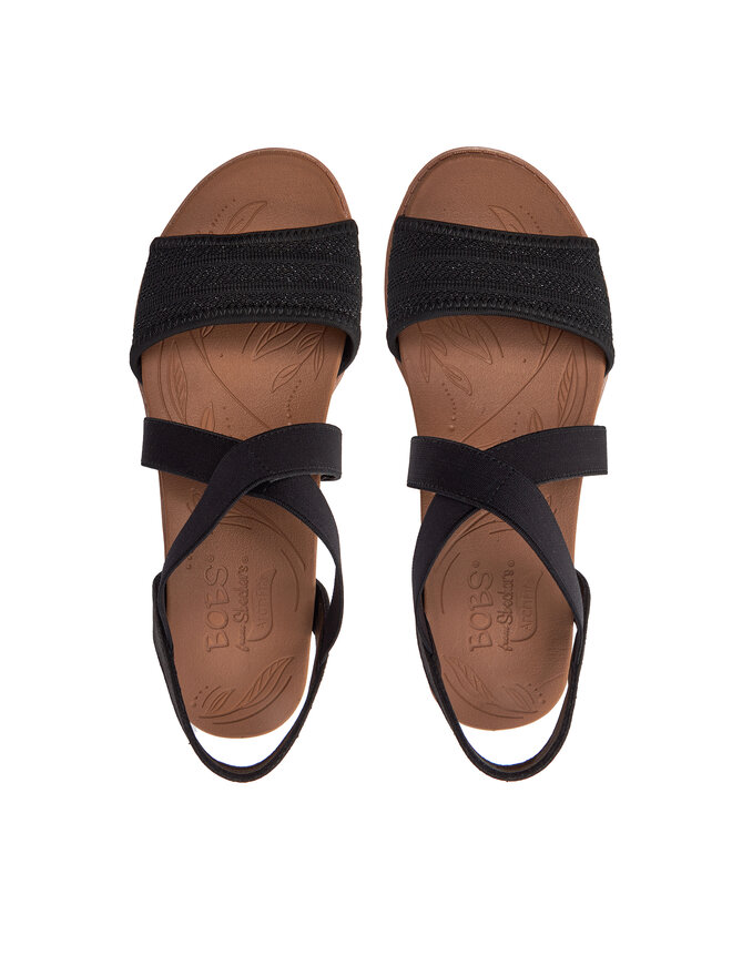 Skechers Sandały Skechers Bobs Arch Fit Beach Kiss Boho Beyond 114013/BLK Czarny