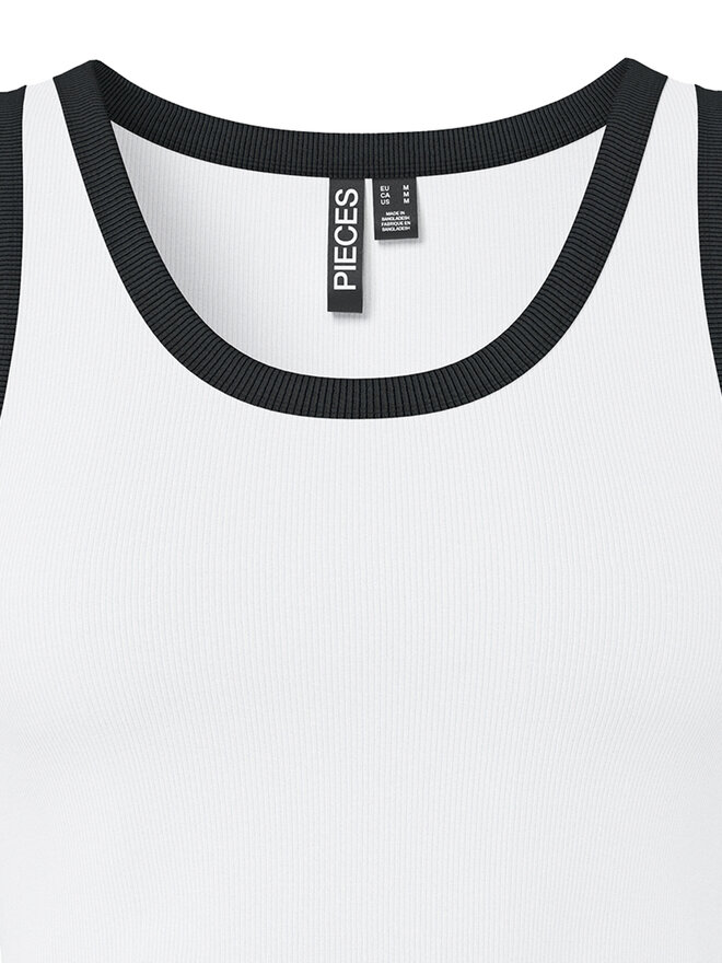 Pieces Pieces Топ May 17154484 Білий Slim Fit