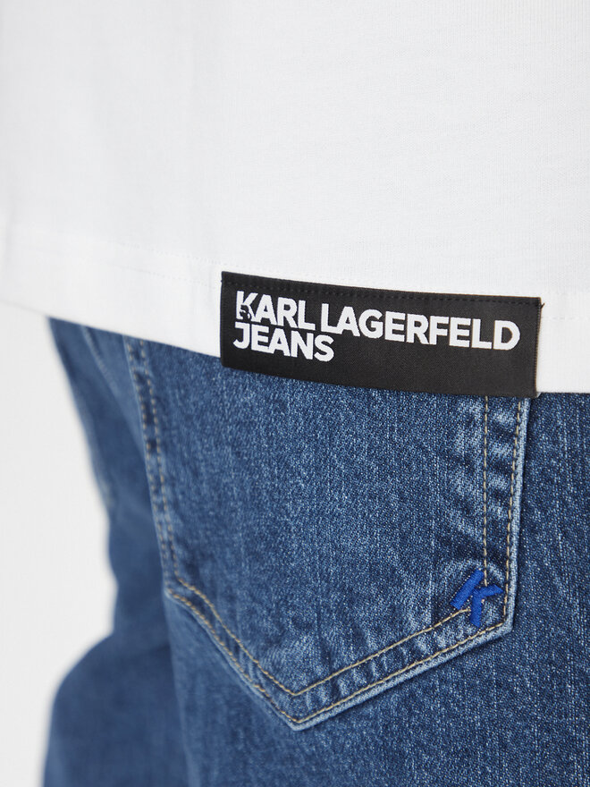 Karl Lagerfeld Jeans Karl Lagerfeld Jeans Marškinėliai A2M17038 Balta Regular Fit
