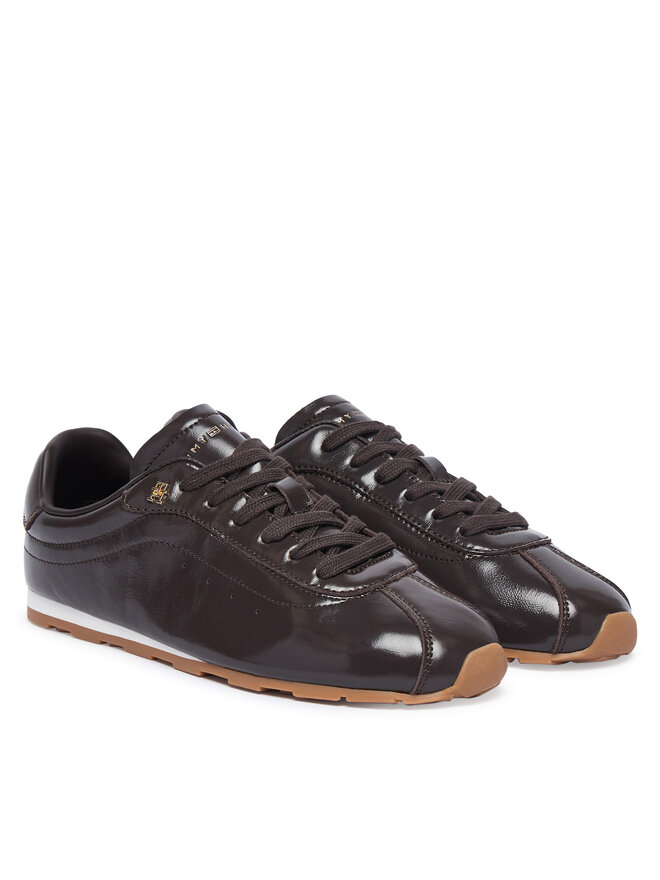 Tommy Hilfiger Sneakers Tommy Hilfiger Bella Sneaker Leather FW0FW09495 Braun