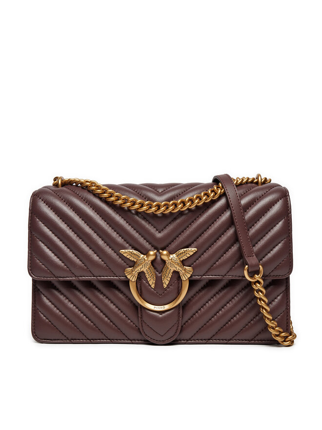 PINKO Handtasche PINKO Love One Classic Dc AI 24-25 PLTT 100941 A0GK Dunkelrot