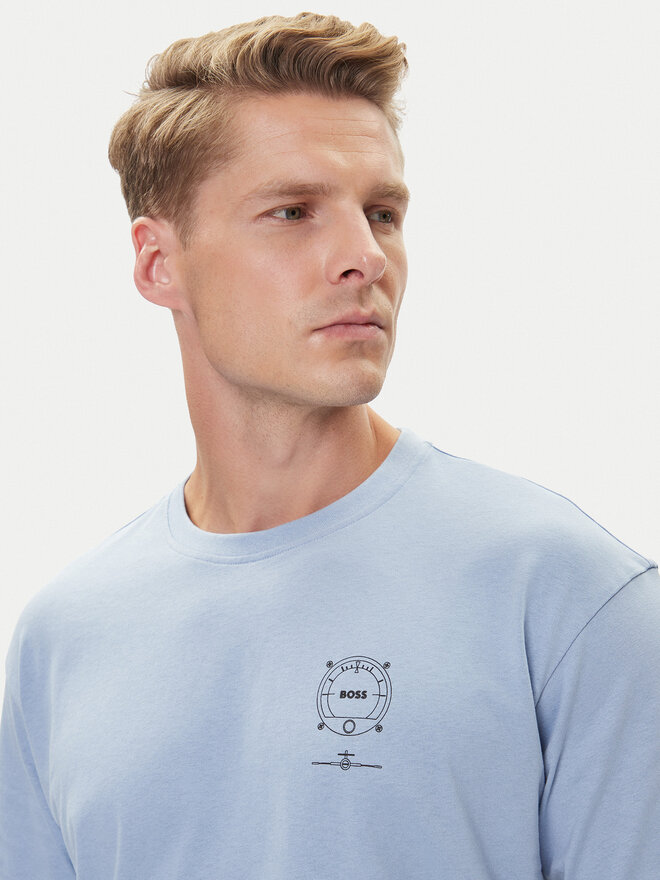 BOSS BOSS Camiseta Te_Voyage 50546370 Azul Relaxed Fit