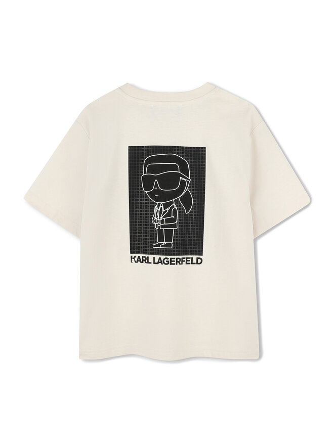 Karl Lagerfeld Kids Karl Lagerfeld Kids Póló Z30440 S Fehér Regular Fit