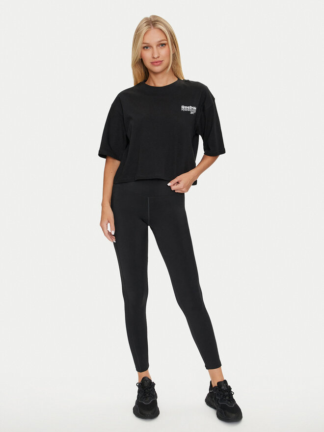 Reebok Reebok Marškinėliai Rie Tee 100075953 Juoda Regular Fit