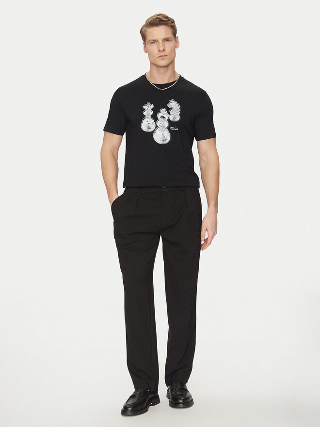 HUGO HUGO Camiseta Dischach 50532918 Negro Regular Fit