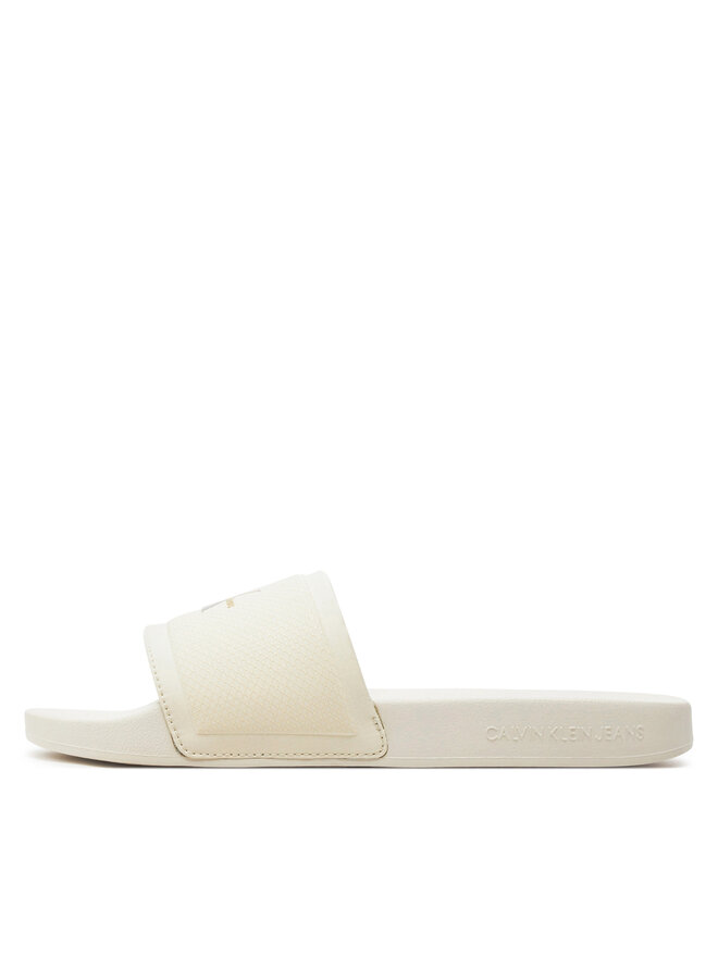 Calvin Klein Jeans Iešļūcenes Calvin Klein Jeans Slide Institutional Metallic YM0YM01018 Pelēks