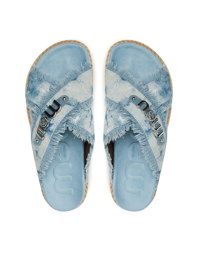 Mou Pantoletten Mou Criss-cross MU.SW451010K Blau