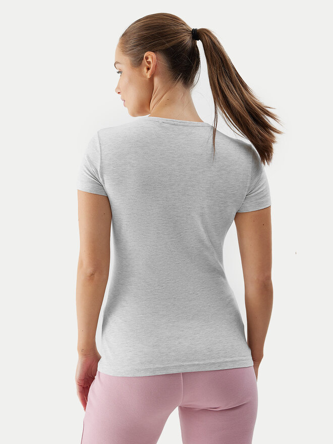 4F 4F Marškinėliai 4FWSS24TTSHF1161 Pilka Slim Fit