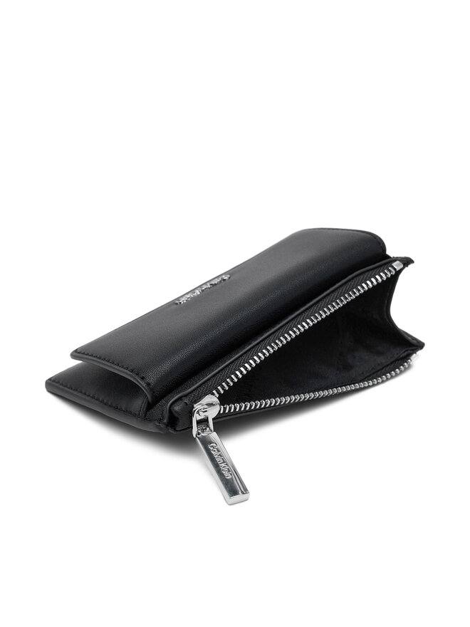 Calvin Klein Portafoglio grande da donna Calvin Klein Ck Must Zip Flap Cardholder K60K612941 Nero