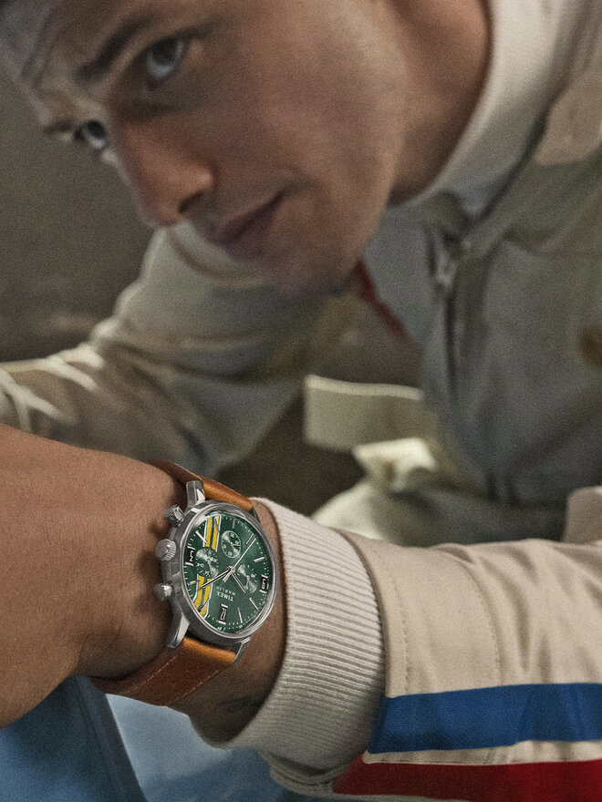 Timex Ročna ura Timex Marlin® Chronograph TW2W99100 Srebrna