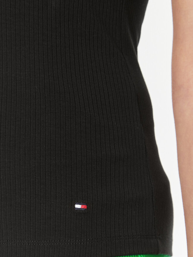 Tommy Hilfiger Tommy Hilfiger Marškinėliai WW0WW38635 Juoda Slim Fit