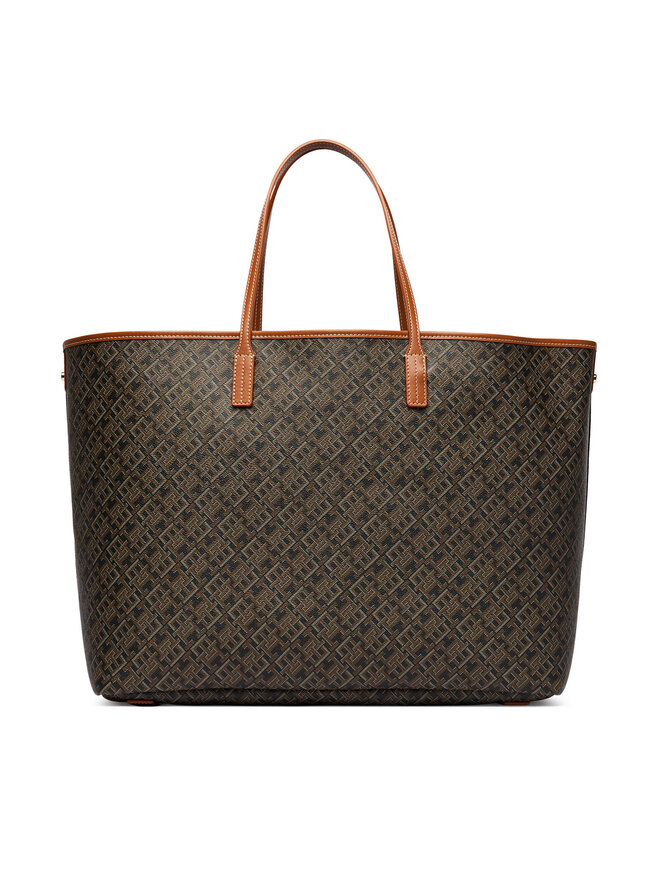 Tommy Hilfiger Handtasche Tommy Hilfiger Th Monoplay Maxi Tote Le AW0AW18850 Schwarz