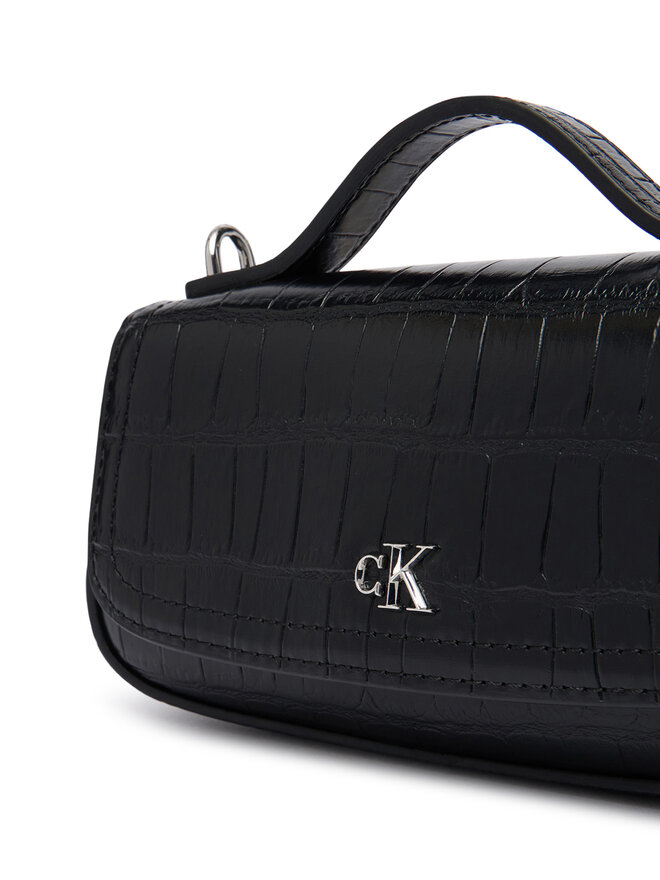 Calvin Klein Handtasche Calvin Klein Ck Croc Top Handle Bag LV04F3903G Schwarz