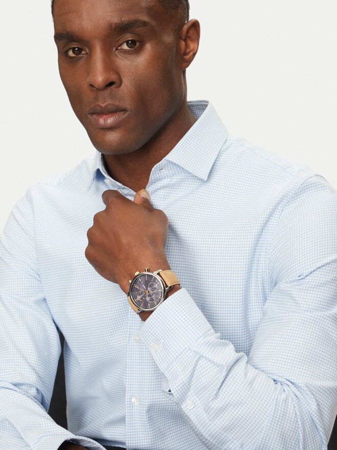 Timex Ρολόι Timex Chicago Chronograph 45mm TW2U39000 Καφέ