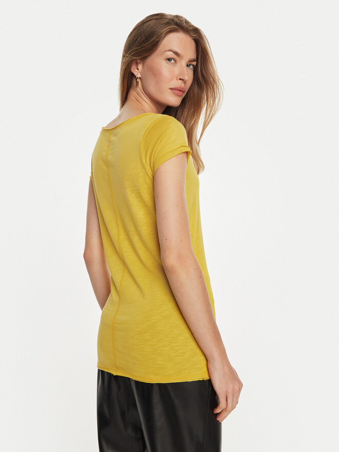 Sisley Sisley Camiseta 3TNHL4007 Amarillo Regular Fit