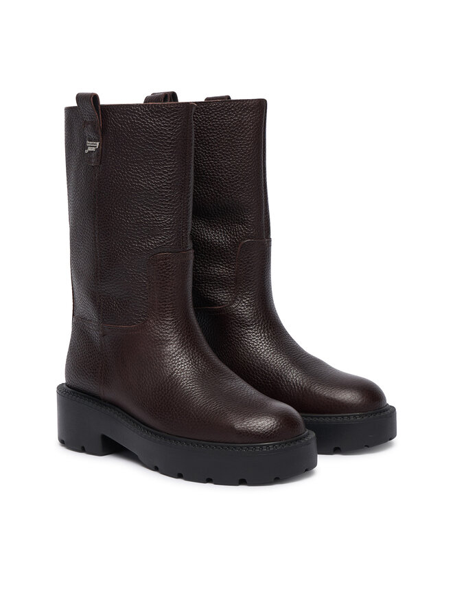 Tommy Jeans Stiefel Tommy Jeans Tjw Tubular Mid Boots EN0EN03111 Dunkelbraun
