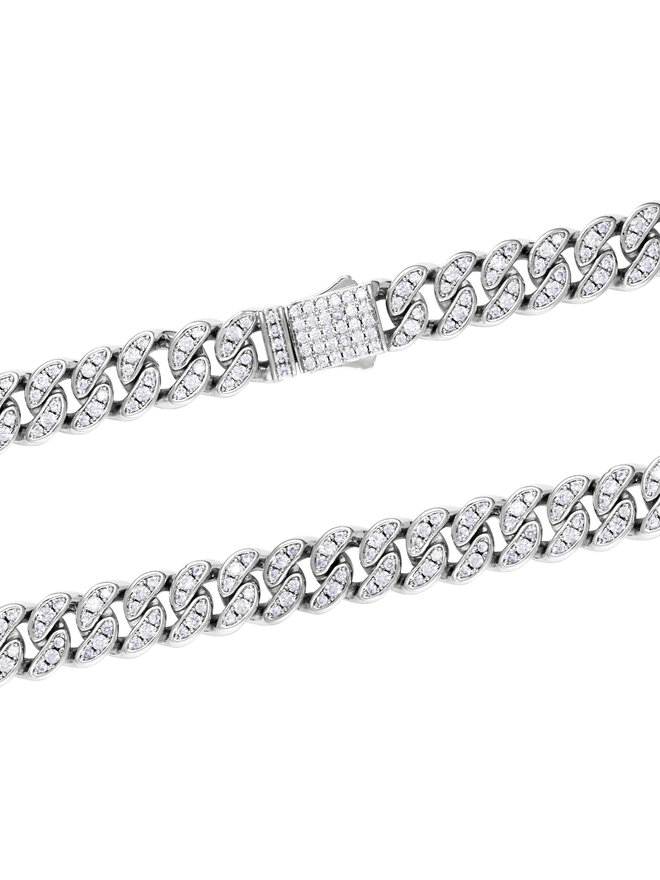 ICED STUFF Łańcuszek ICED STUFF Diamond Cuban Link Białe złoto