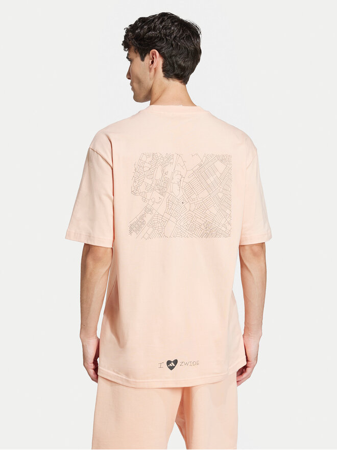 adidas adidas T-Shirt Zwide Graphic JD5828 Korallenfarben Loose Fit
