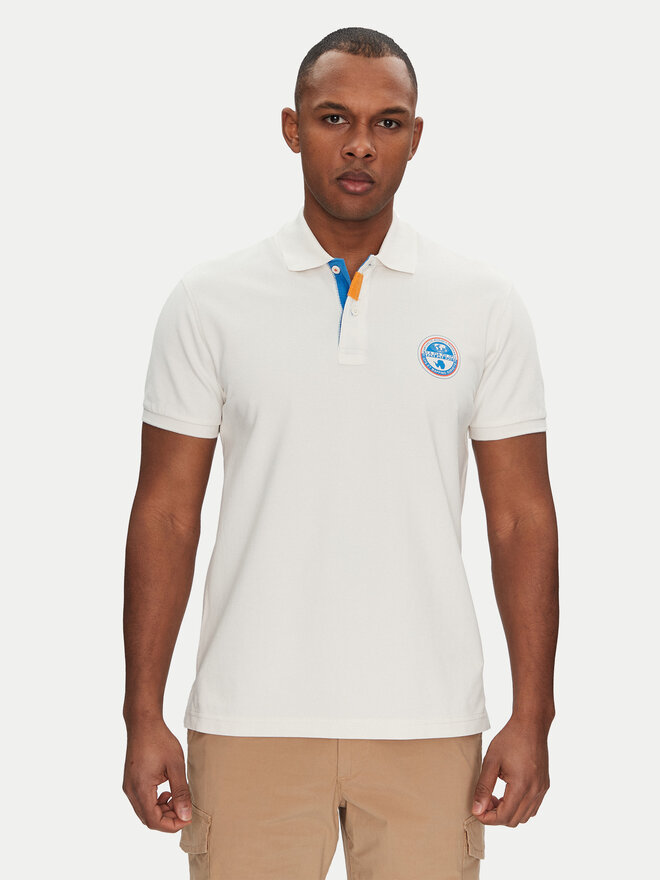 Napapijri Napapijri Poloshirt E-Clanis NP0A4ID3N1A1 Weiß Regular Fit