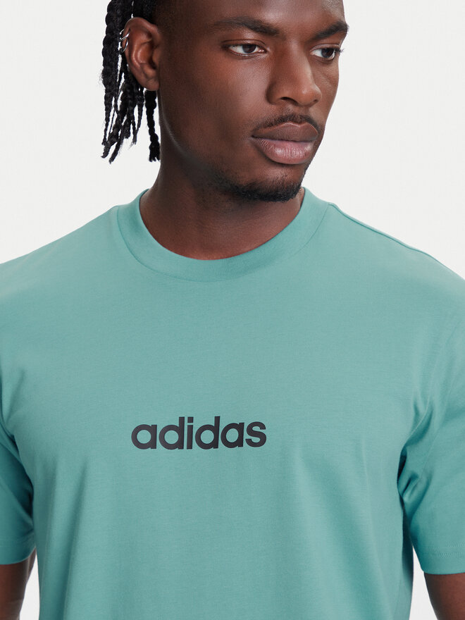 adidas adidas Marškinėliai Essentials Linear JX5707 Turkio Regular Fit
