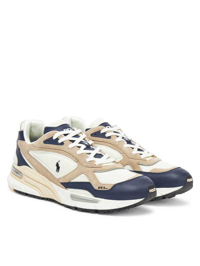 Polo Ralph Lauren Sneakersy Polo Ralph Lauren Trackstr 809968178001 Écru