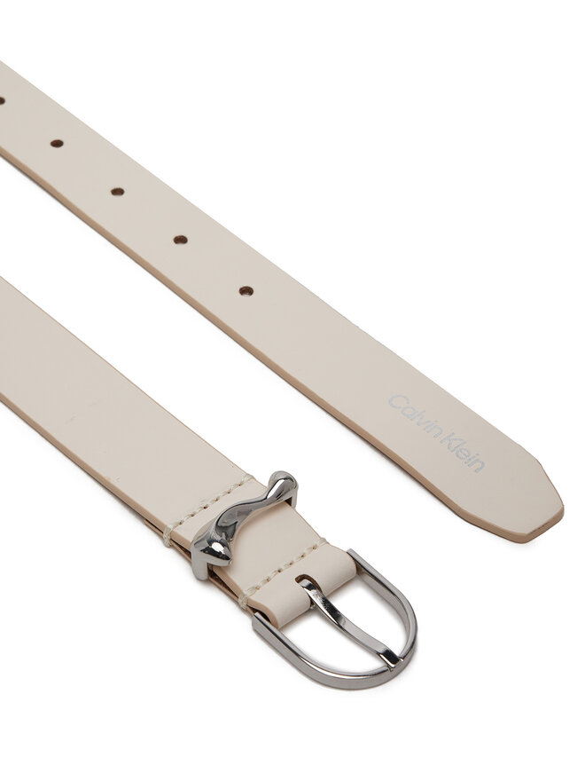 Calvin Klein Pasek Damski Calvin Klein Ck Must Organic Loop Belt 25Mm K60K613234 Biały