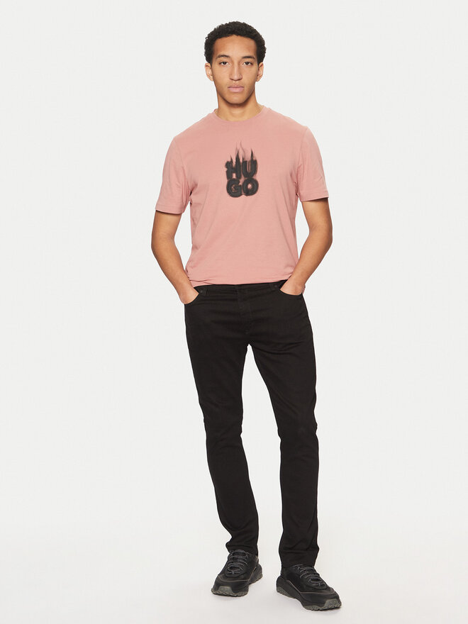 HUGO HUGO Póló Dalayer 50535363 Rózsaszín Regular Fit