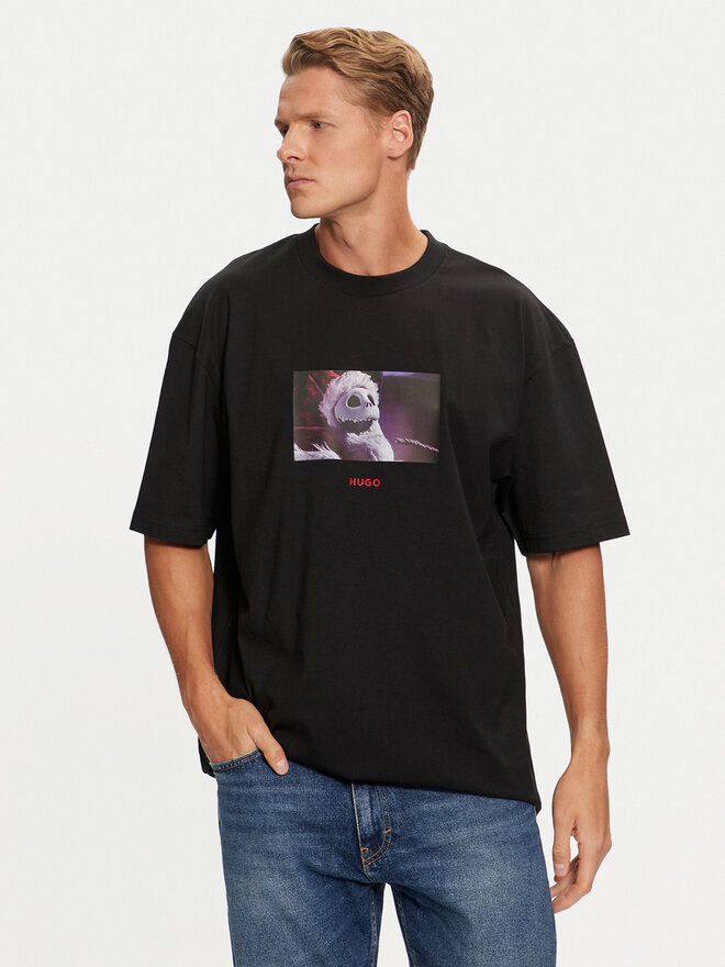 HUGO Hugo T-Shirt Dijack 50528428 Μαύρο Oversize