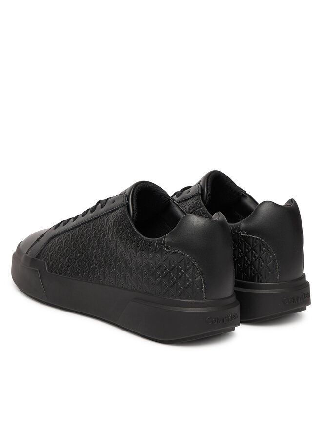 Calvin Klein Zapatillas Calvin Klein Chunky Cupsole Laceup Lth Aop YM0YM01383 Negro