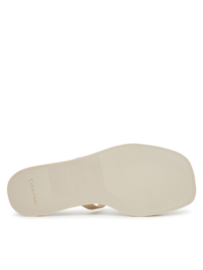 Calvin Klein Παντόφλες Calvin Klein Double Bar Slide - Jelly HW0HW02417 Εκρού