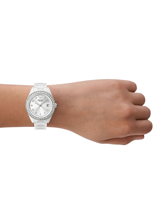 Emporio Armani Zegarek Emporio Armani Leo AR70014 Srebrny