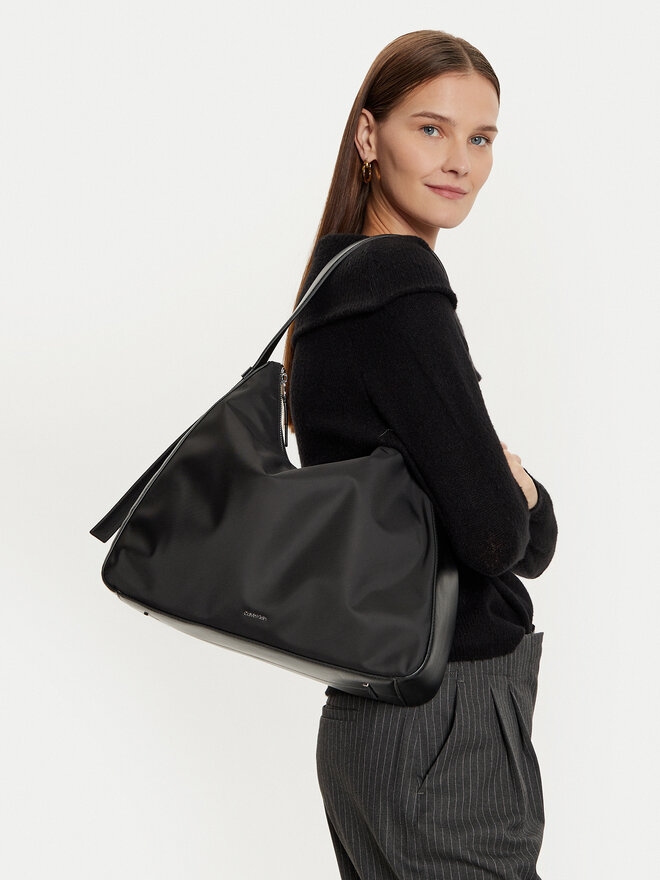 Calvin Klein Kabelka Calvin Klein Ck Sense Medium Shopper_Nylon K60K613128 Černá