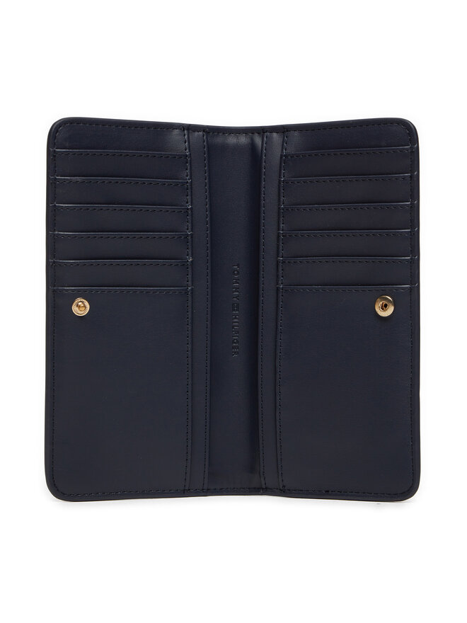 Tommy Hilfiger Великий жіночий гаманець Tommy Hilfiger Th Monotype Large Slim Wallet AW0AW16210 Cиній