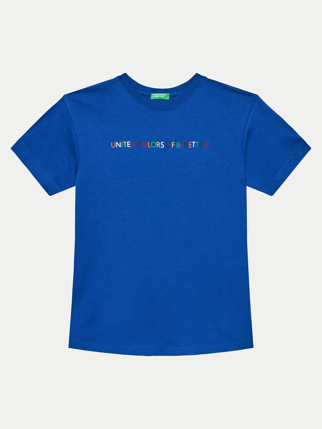 United Colors Of Benetton United Colors Of Benetton Camiseta 3I1XC10JL Azul Regular Fit