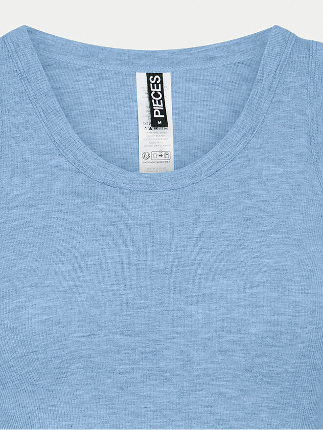 Pieces Pieces Marškinėliai Anibi 17150269 Mėlyna Regular Fit