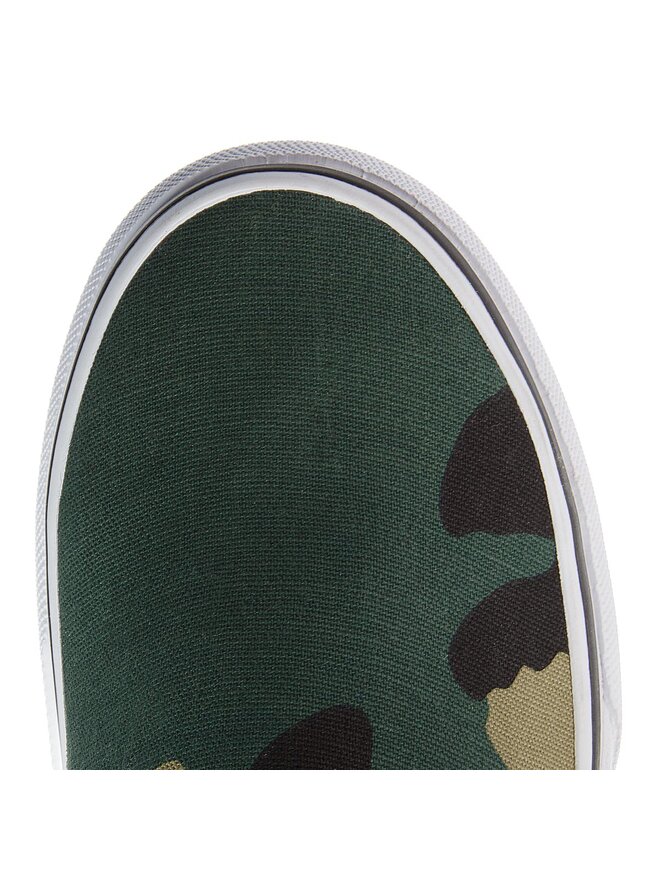 Woodland camo vans slip on top