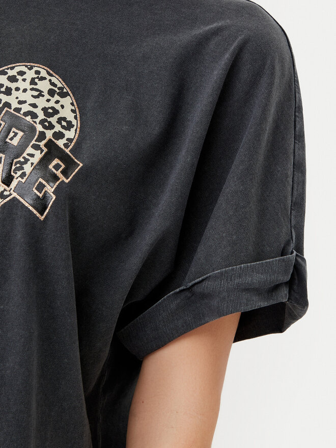 ONLY ONLY Camiseta Lucy 15339887 Negro Loose Fit