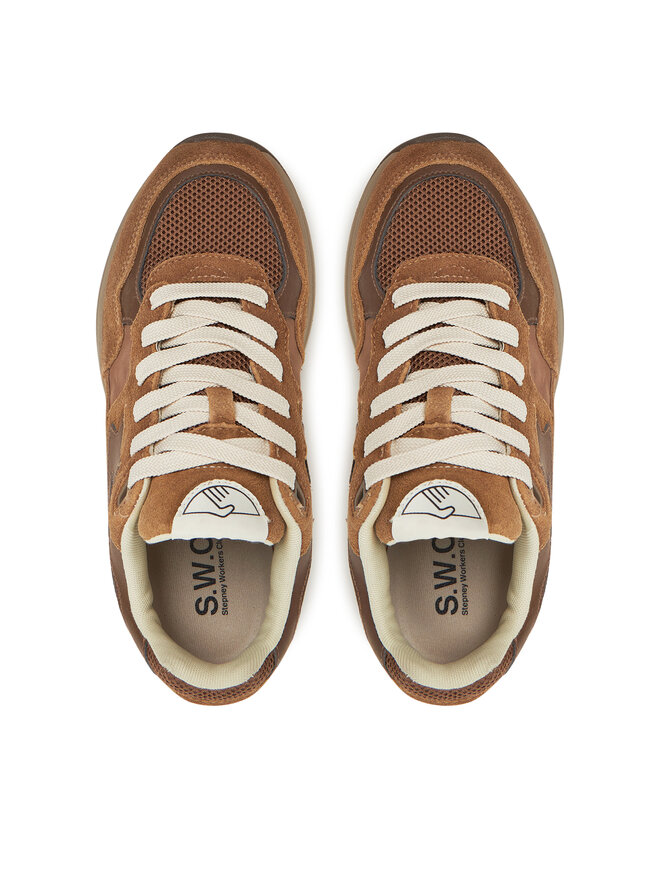 S.W.C Stepney Workers Club Sneakersy S.W.C Stepney Workers Club Amiel S-Strike YP03205 Brązowy