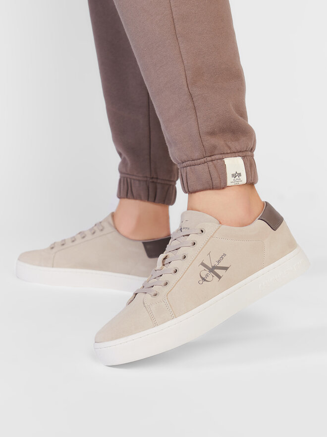 Calvin Klein Jeans Sneakersy Calvin Klein Jeans Classic Cupsole Laceup Low Su YM0YM00548 Béžová