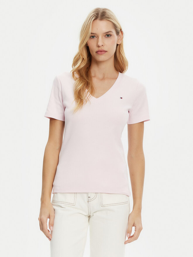 Tommy Hilfiger Tommy Hilfiger Camiseta New Cody WW0WW40584 Rosa Slim Fit